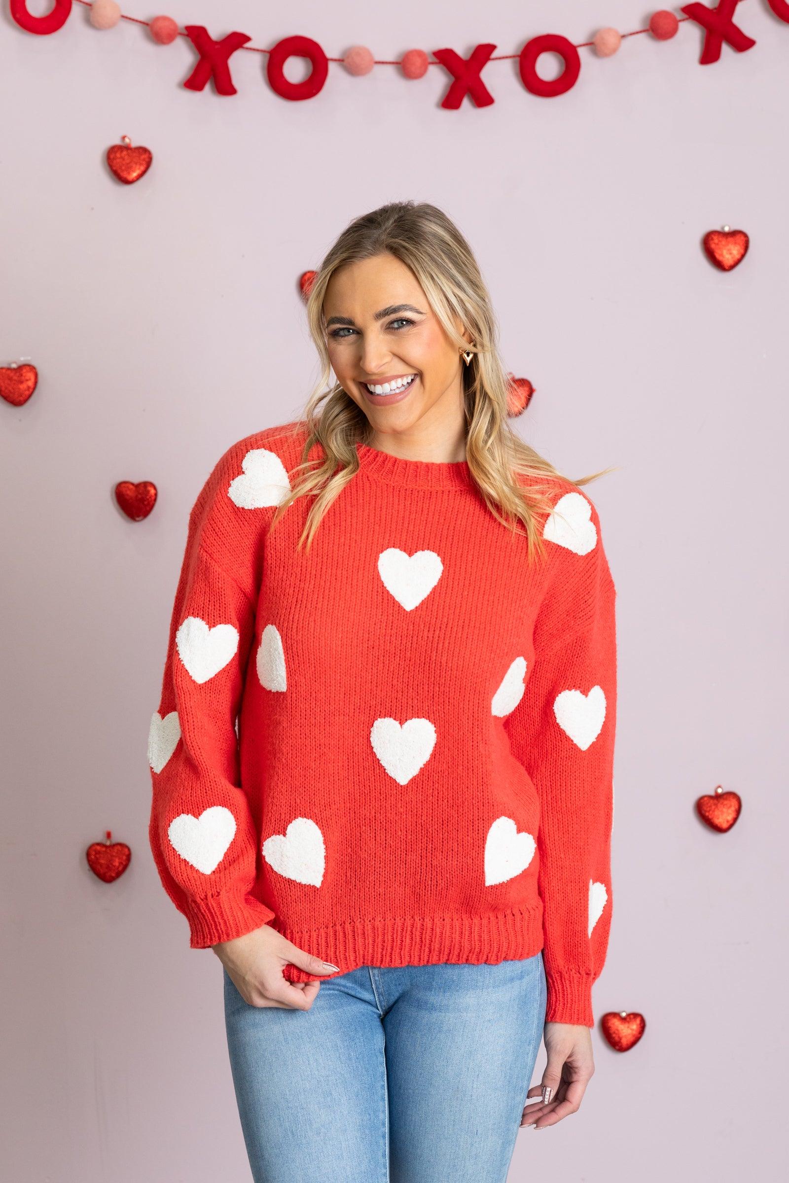 Heart Patch Pattern Sweater Product Image
