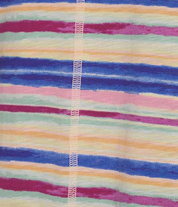 Westbound Coastal Stripe Short Sleeve Crew Neck Top Product Image