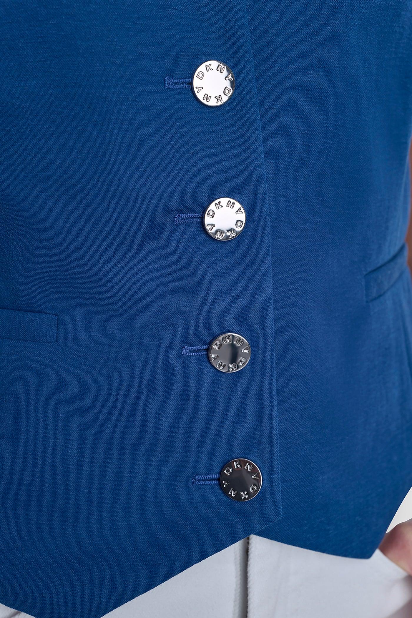 PIQUÉ BUTTON-FRONT VEST Product Image