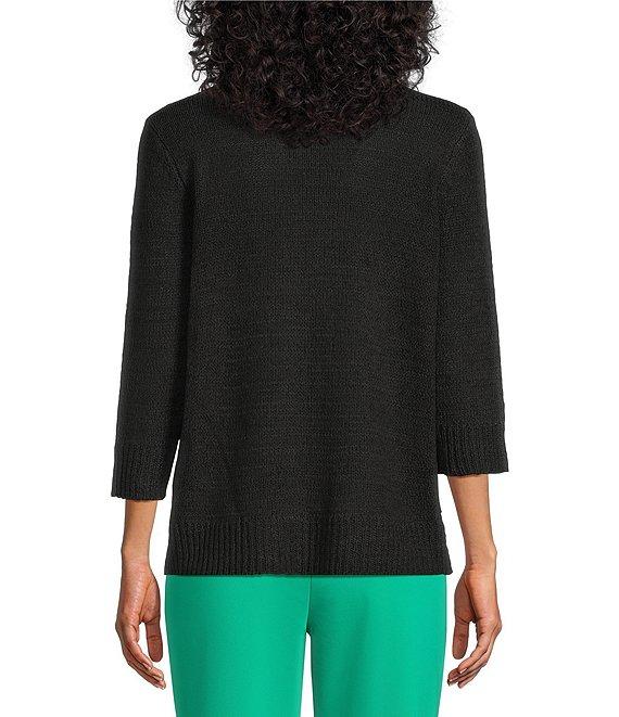 Investments 3/4 Sleeve Open Front Cardigan Product Image