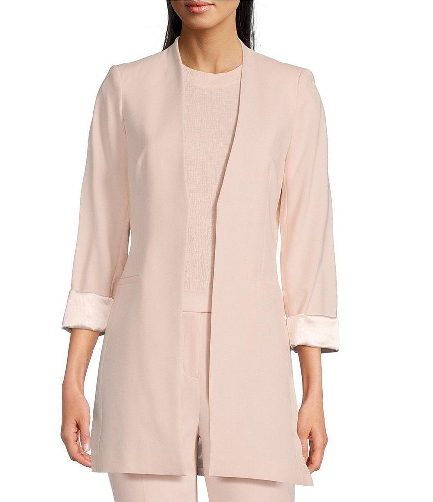 Calvin Klein Lux Open Front Roll Sleeve Jacket Product Image