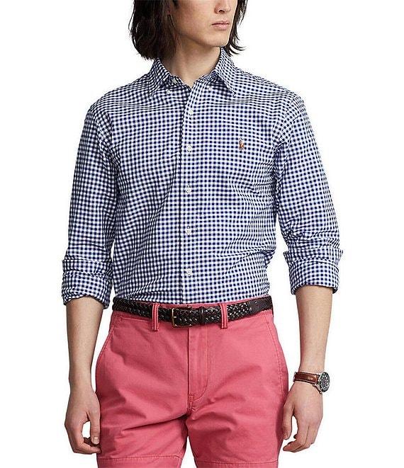 Polo Ralph Lauren Slim-Fit Gingham Stretch Long-Sleeve Woven Shirt Product Image