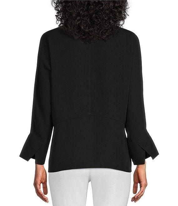 NIC + ZOE Flowing Ease Point Collar Long Sleeve Easy Top Product Image