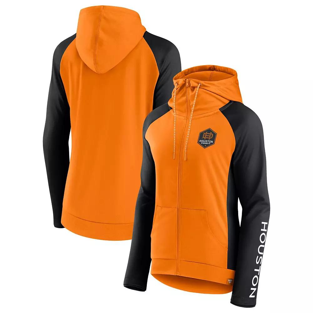 Women's Fanatics Tennessee Orange Houston Dynamo FC Interlock Lightweight Full-Zip Jacket,  Product Image