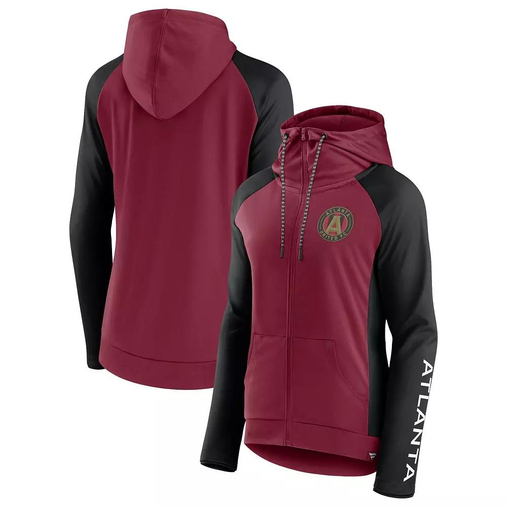 Women's Fanatics Gray LAFC Iconic Raglan Full-Zip Hoodie,  Product Image