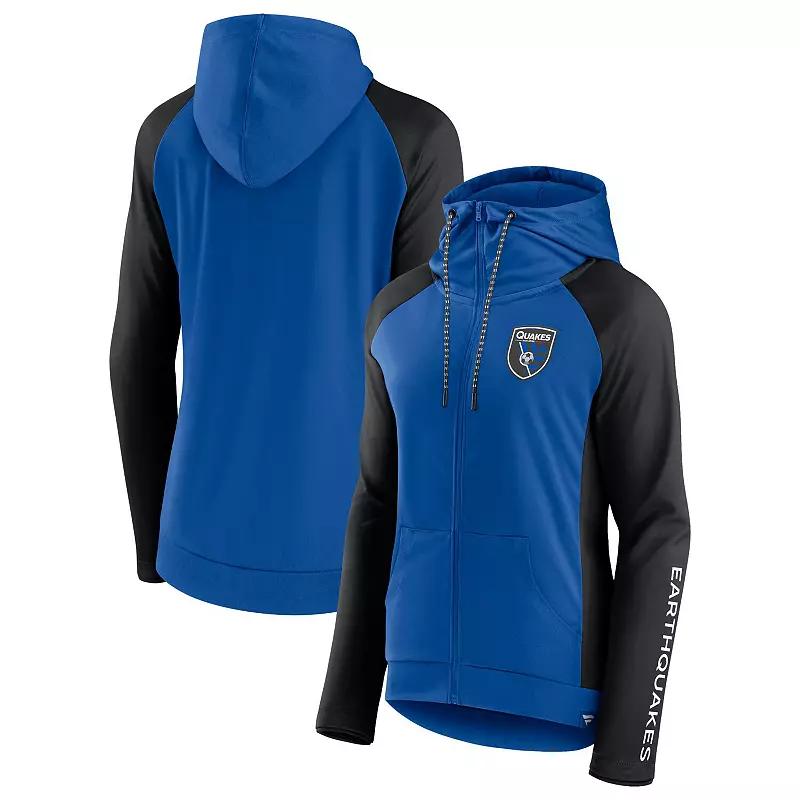 Women's Fanatics Gray LAFC Iconic Raglan Full-Zip Hoodie,  Product Image