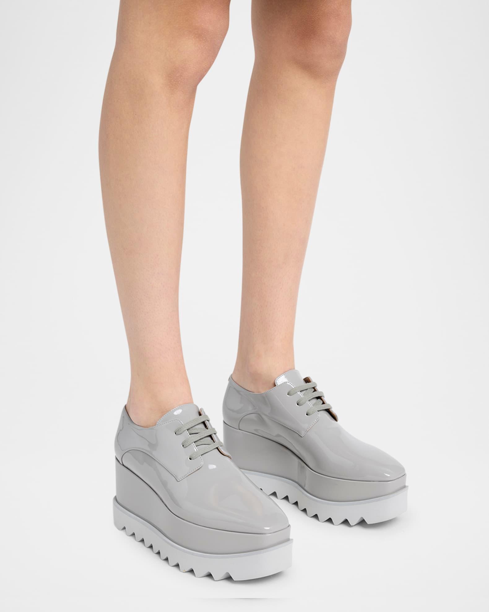 Sneak-Elyse Toothed-Sole Platform Sneakers Product Image