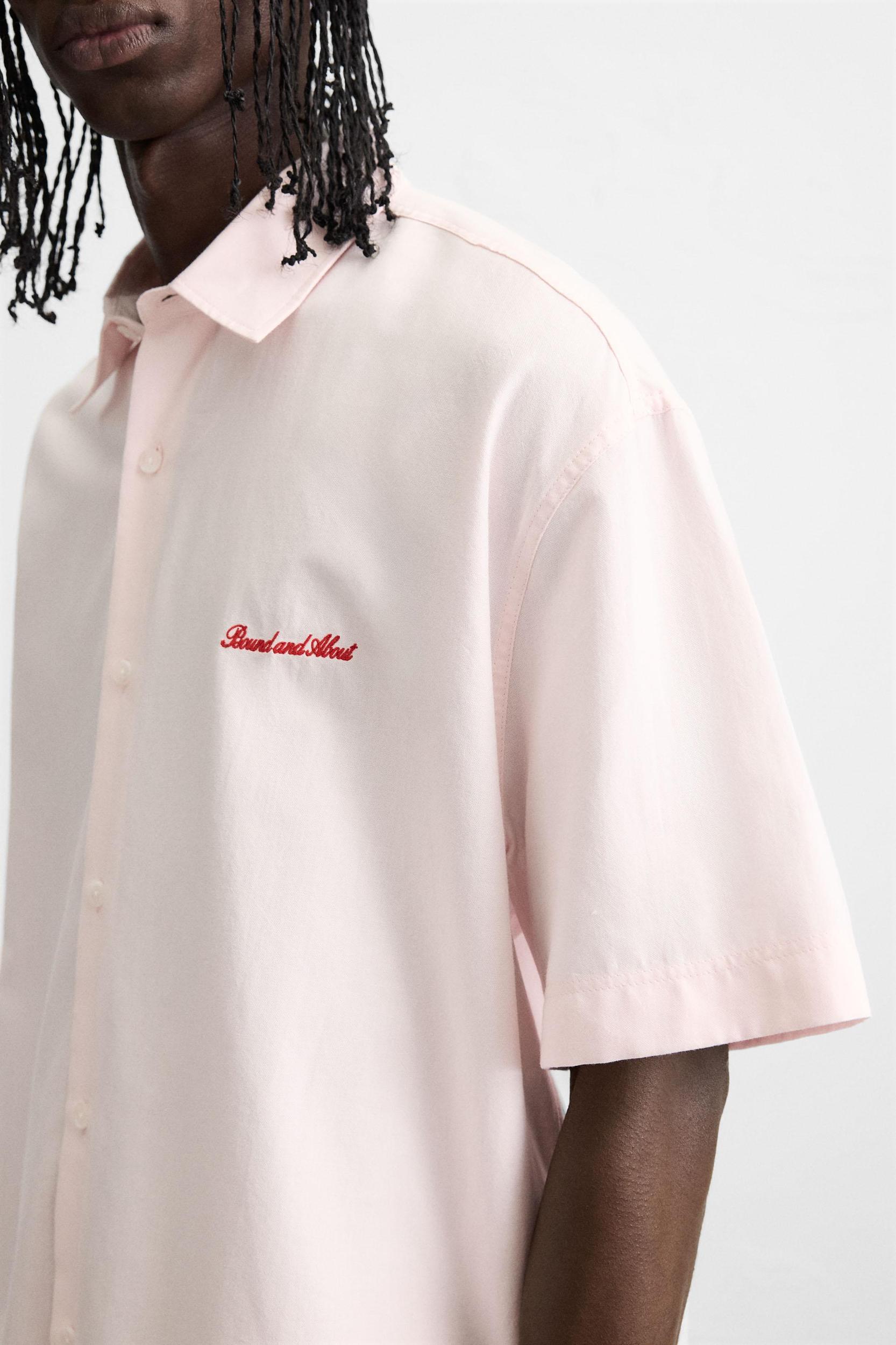 CONTRAST EMBROIDERY SHIRT Product Image