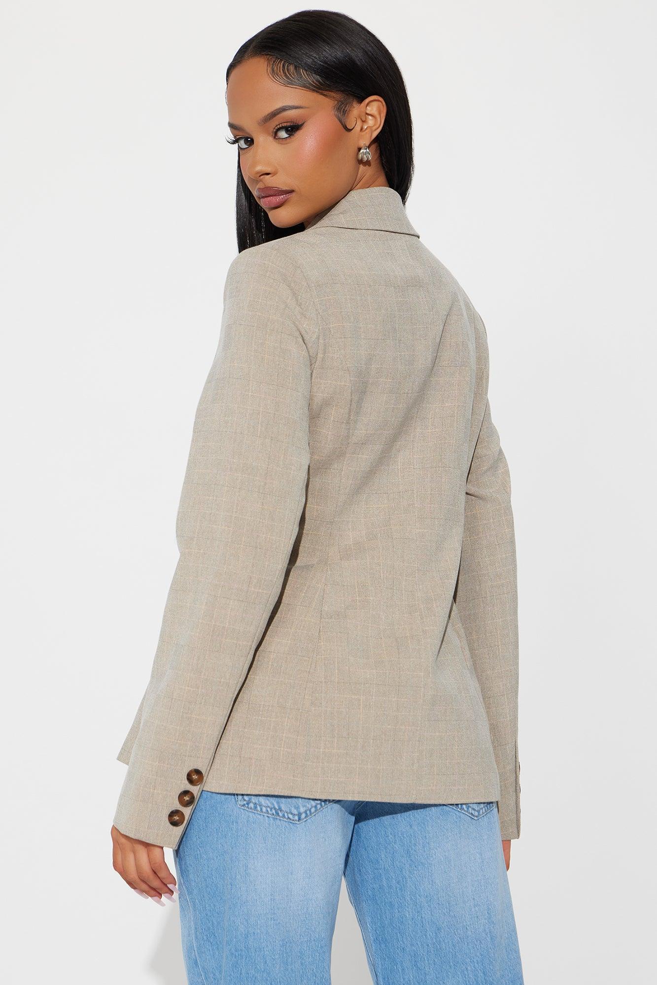 Alena Business Blazer - Khaki Product Image