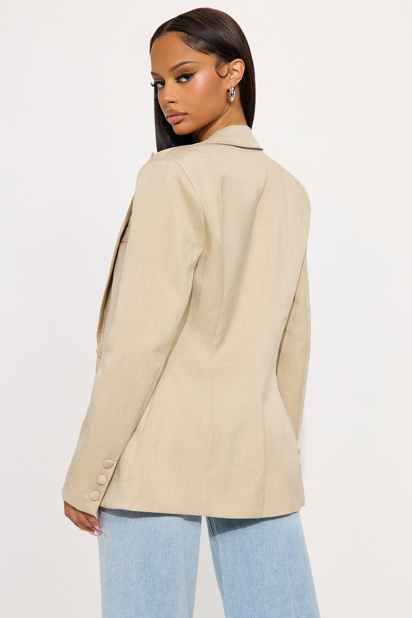 Gianna Fitted Blazer - Tan Female Product Image