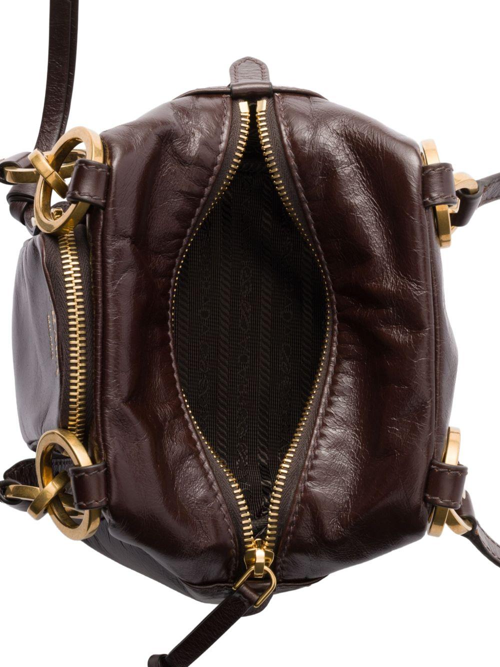 mini Dangle leather tote bag Product Image