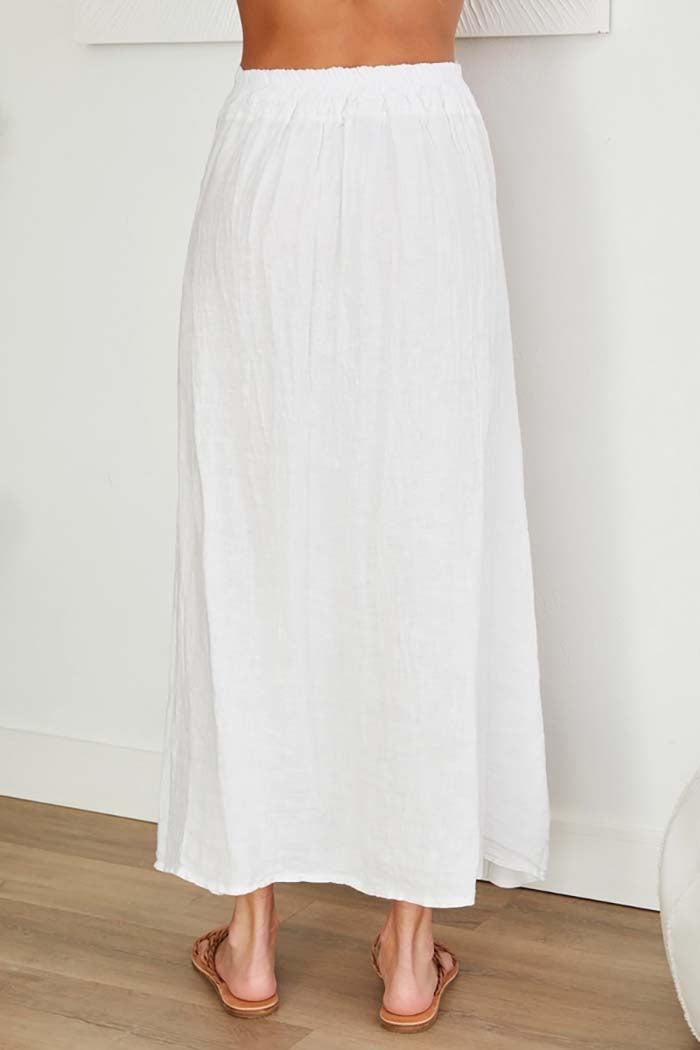 Front Pocket Linen Maxi Skirt Product Image