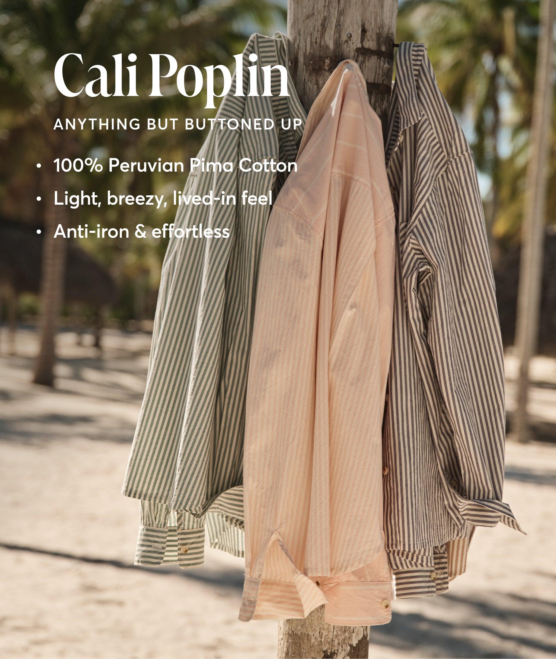 Mia Cropped Shirt in Cali Poplin Product Image