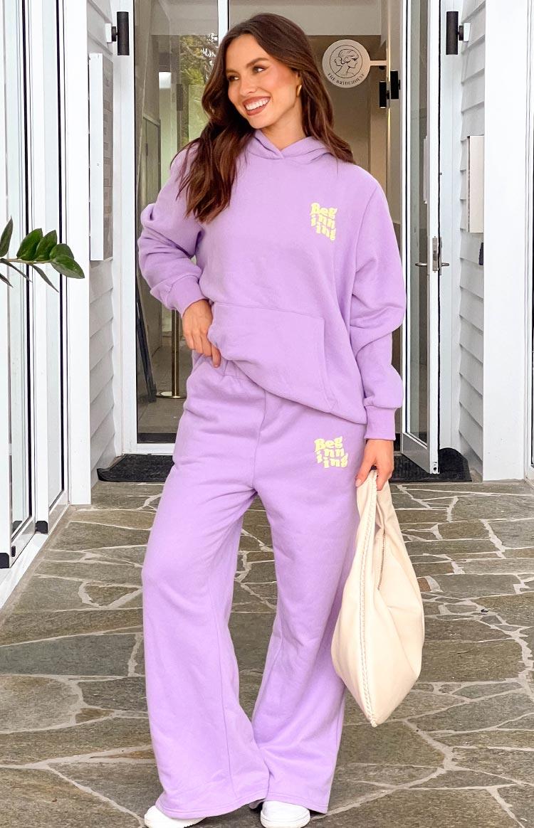 Beginning Purple Snuggle Track Pants Product Image