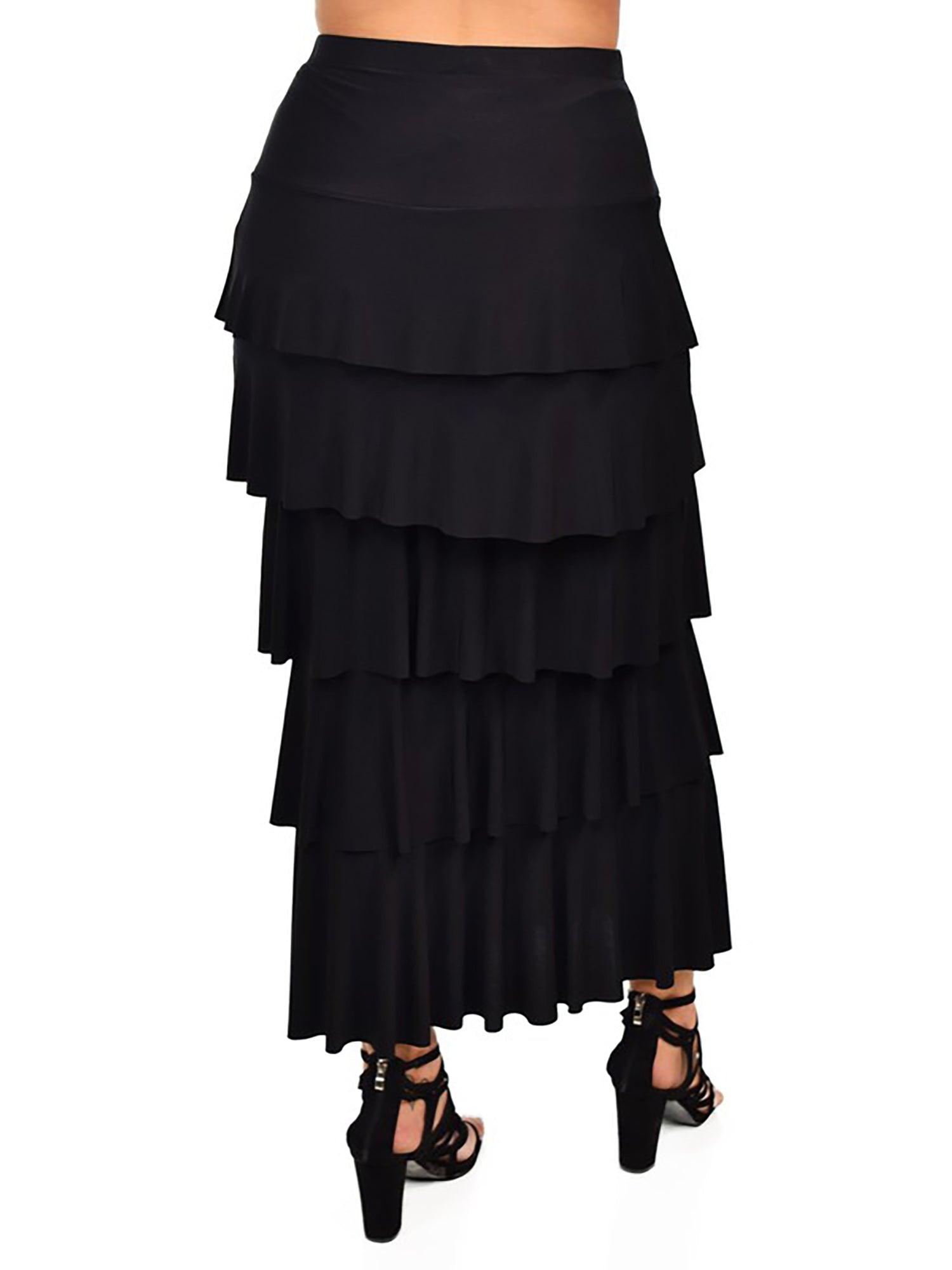 Zopali Boho Waterfall Tiered Maxi Skirt Product Image