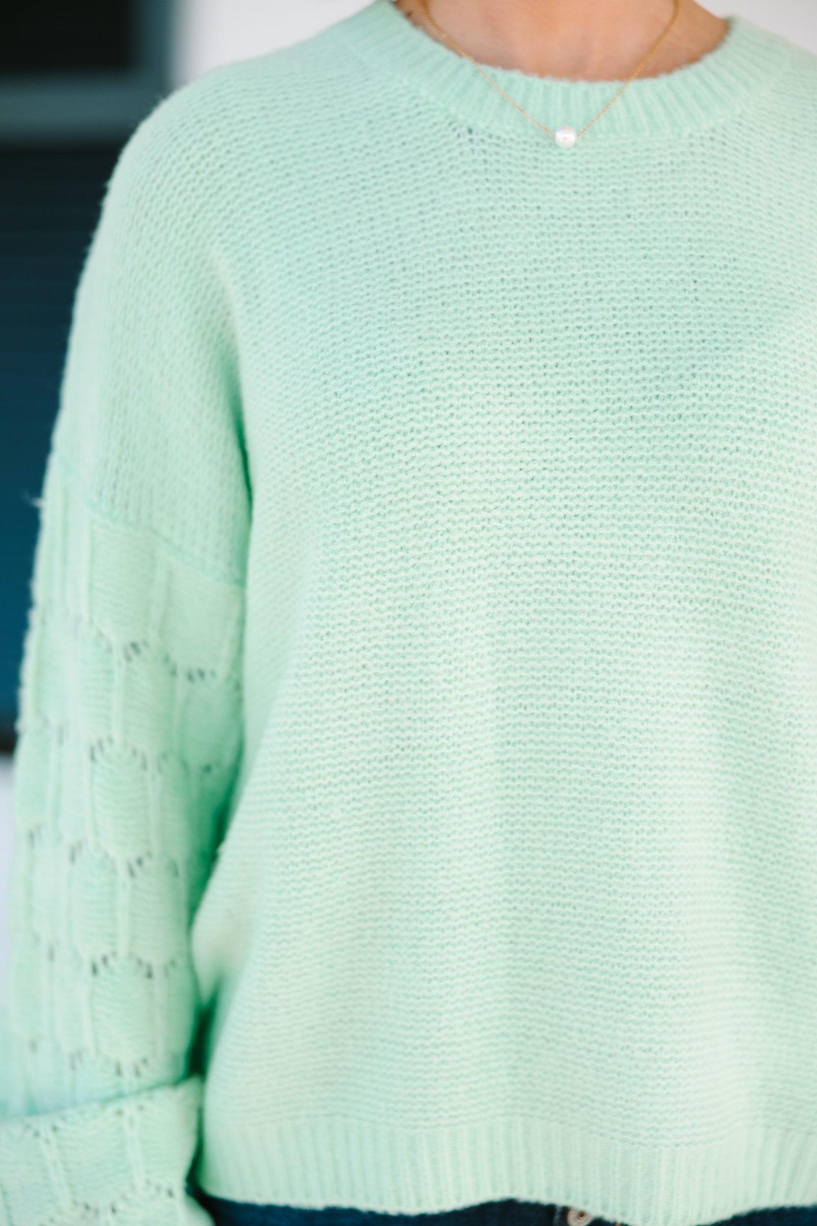 Feeling Close To You Mint Sweater Female Product Image