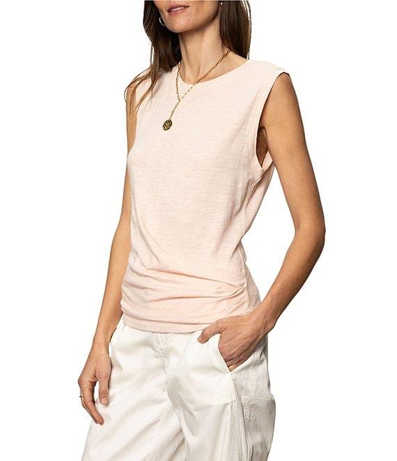 Sanctuary Crew Neck Sleeveless Draped Tank Product Image