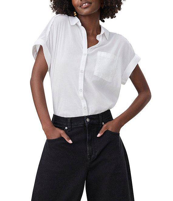 Splendid Paige Point Collar Short Sleeve Shirt Product Image