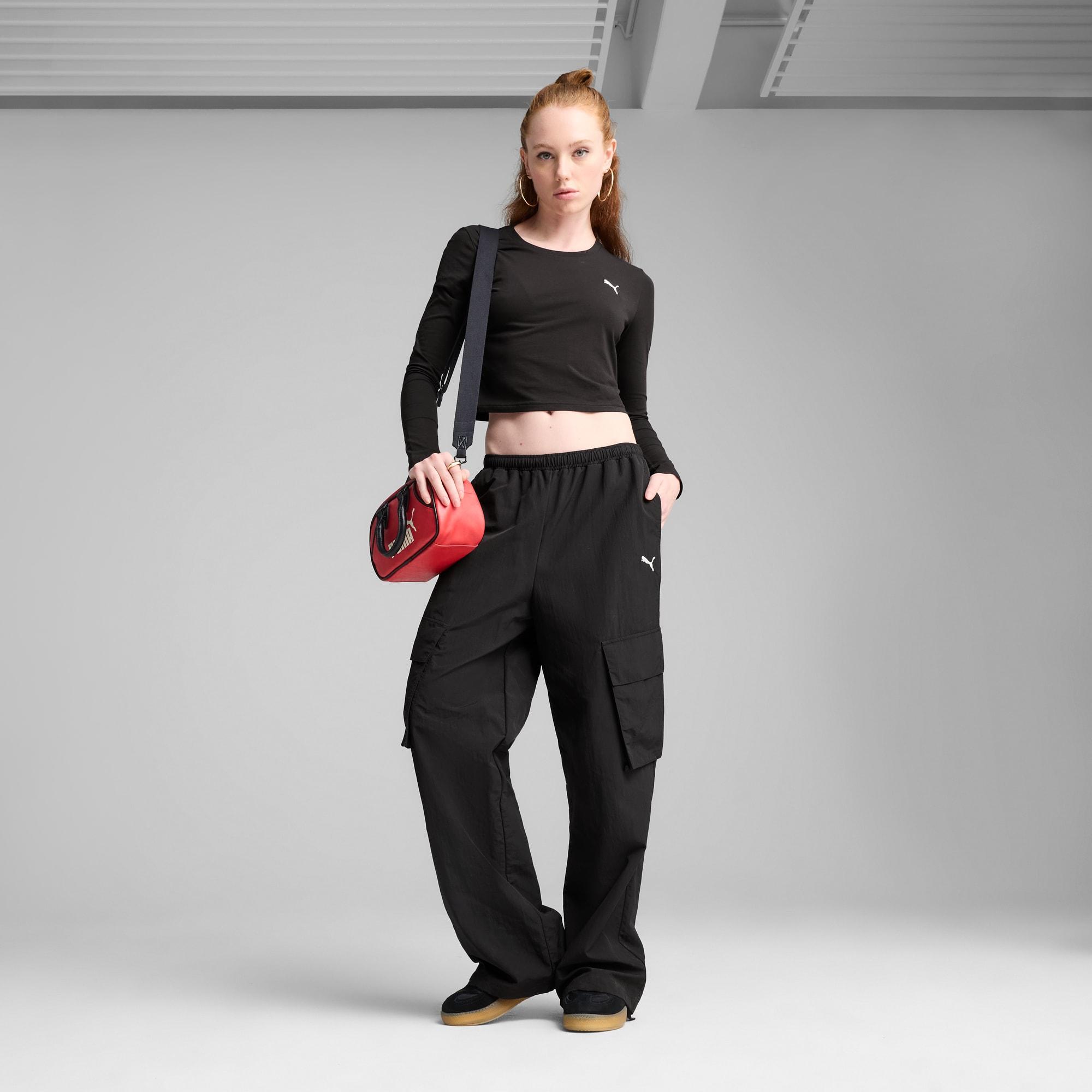 PUMA Wardrobe Essentials Women's Relaxed Woven Cargo Pants Product Image