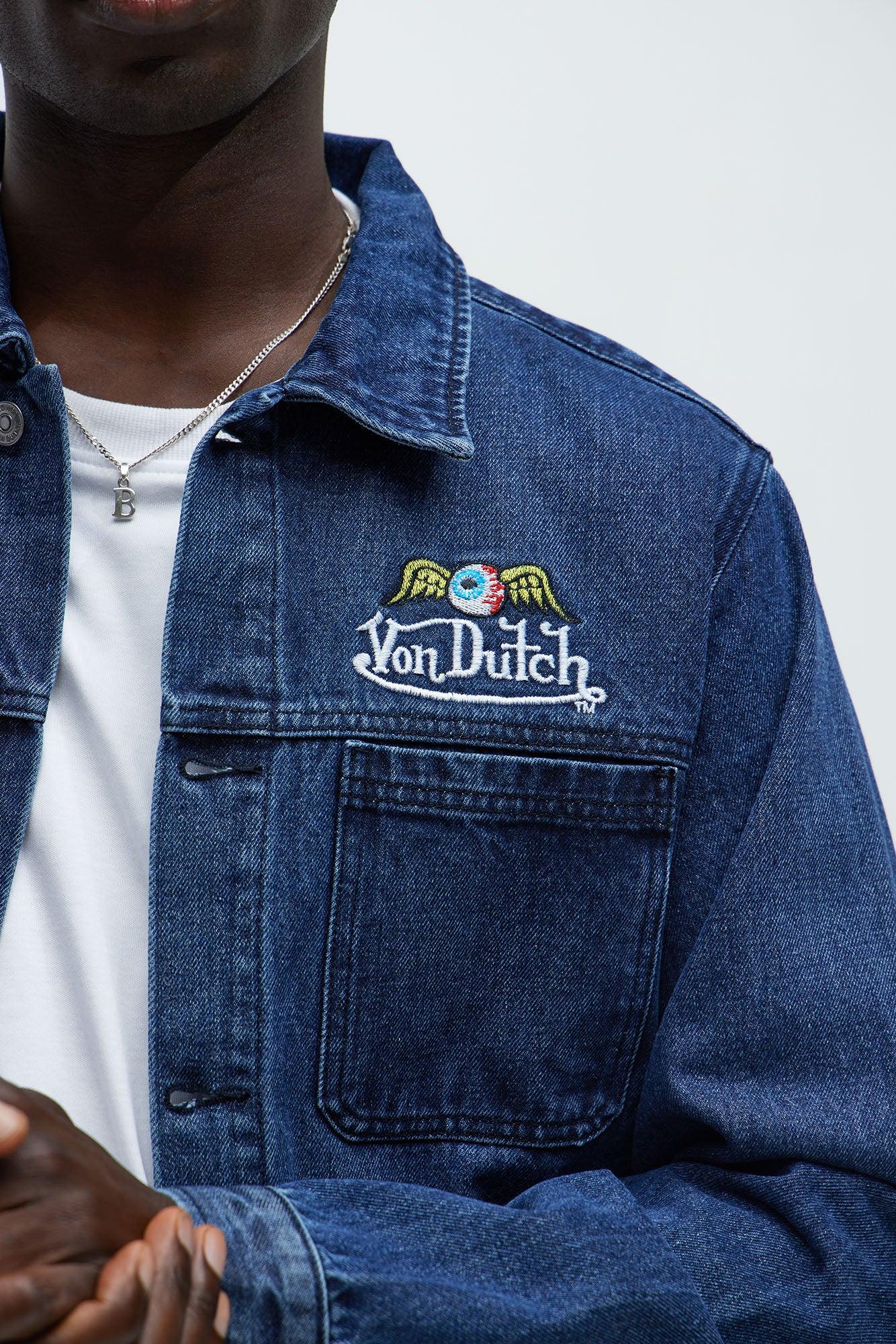 Von Dutch Patchwork Denim Jacket - Navy Product Image