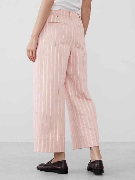 Twill Wide-Leg Crop Pant Product Image