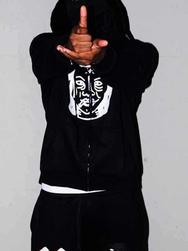 Men's Funny Street Print Oversized Hoodie Product Image