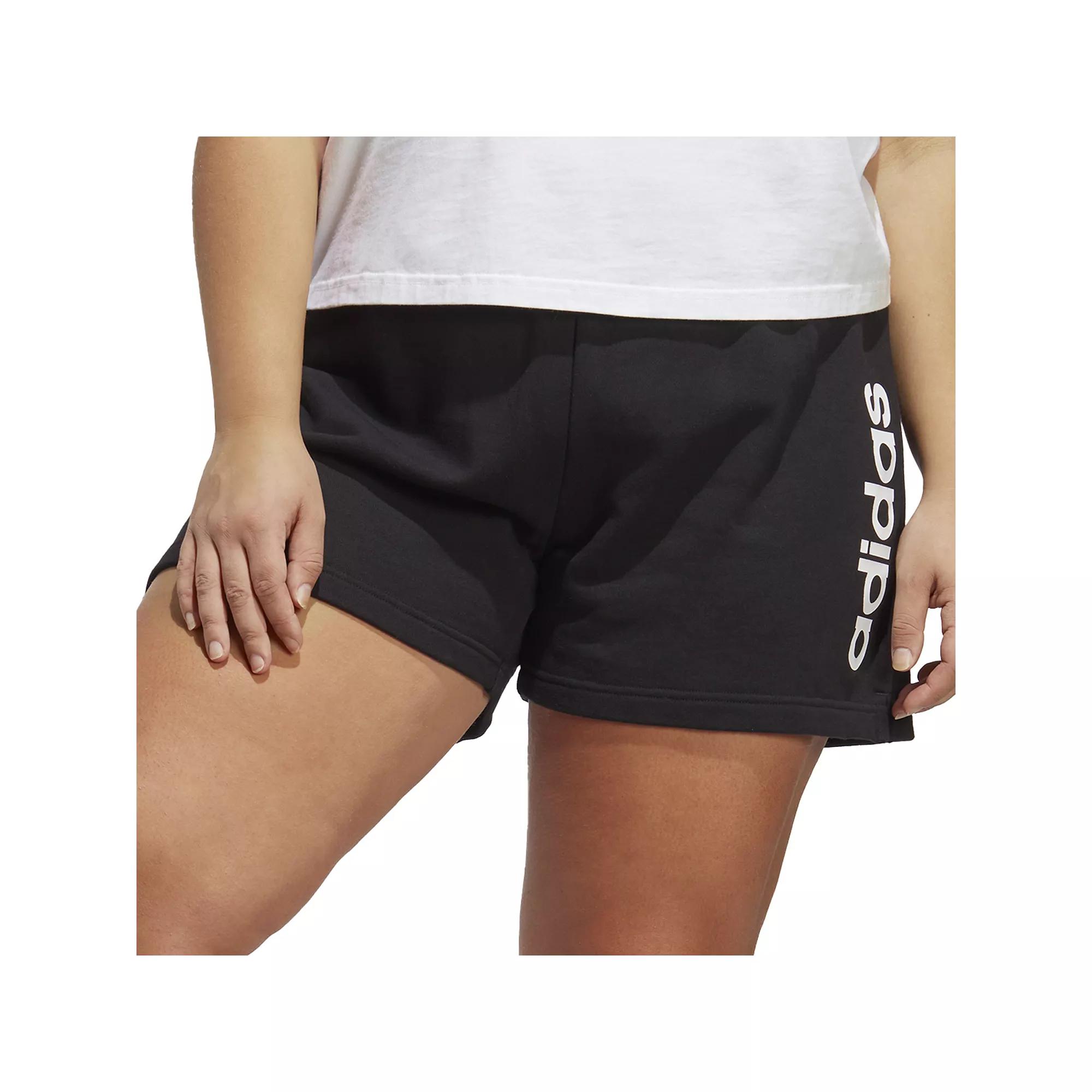 Plus Size adidas Essentials Linear French Terry Shorts, Womens Product Image