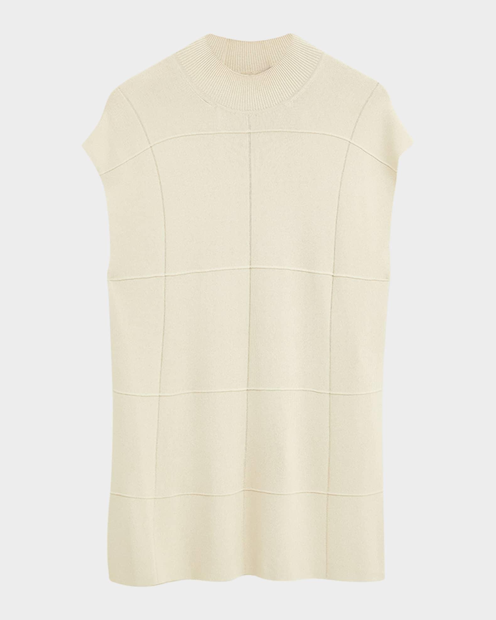 Mock-Neck Grid Knit Tank Product Image