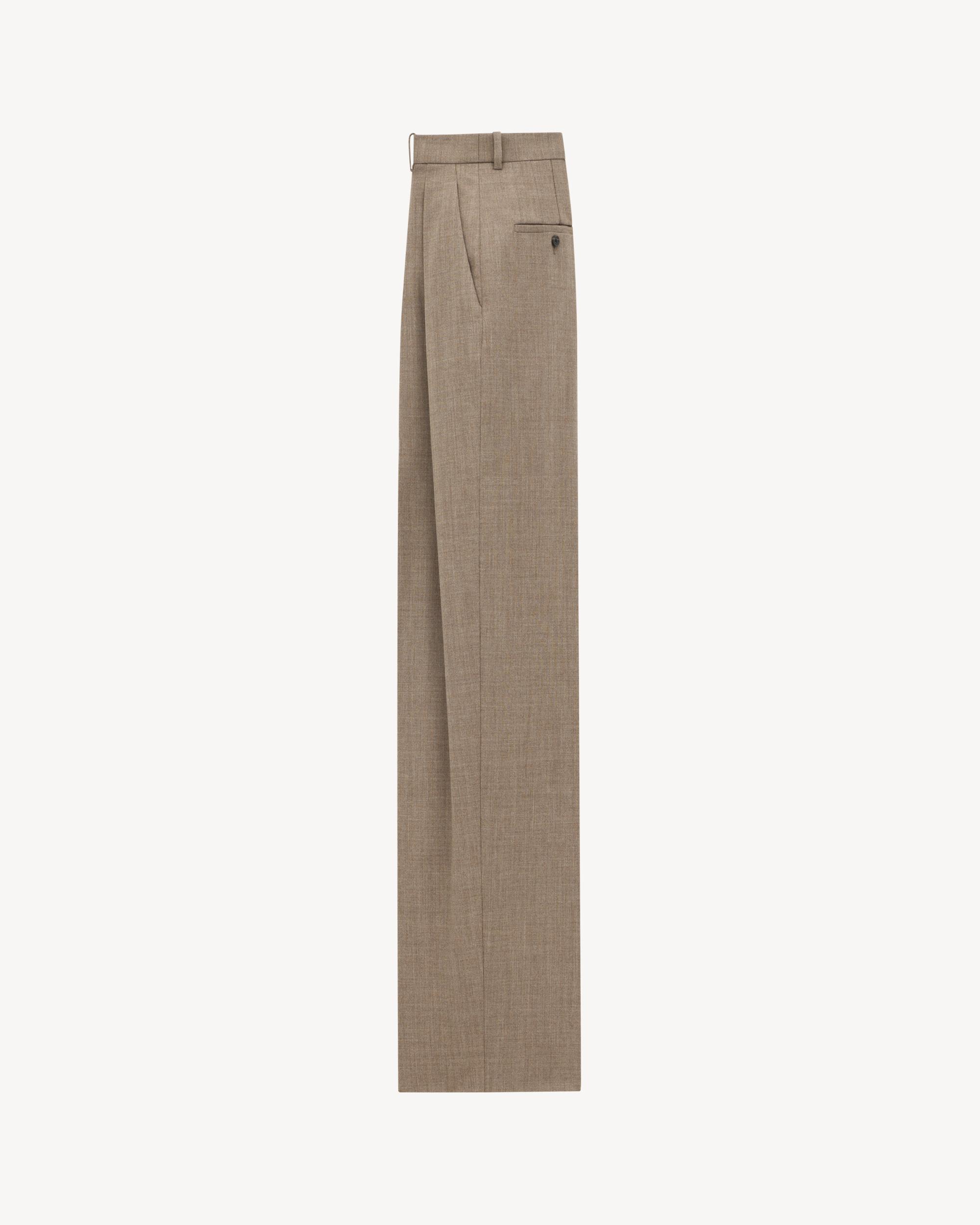 wide-leg pants in wool canvas Product Image