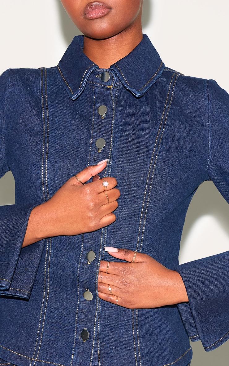 Gold Mixed Textured Ring 8 Pack Product Image