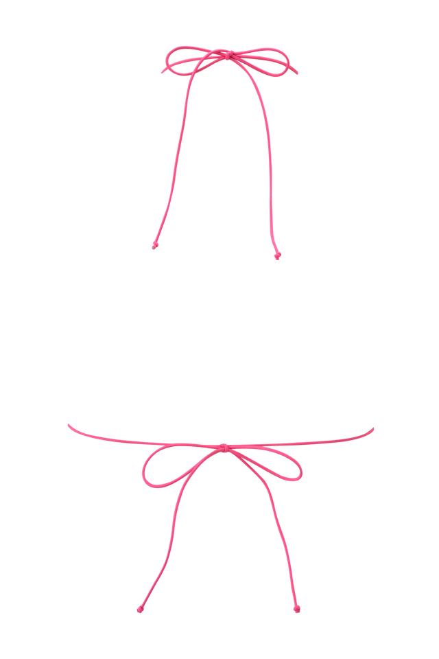 BAMBI DIAMANTE BIKINI TOP - NEON PINK Product Image