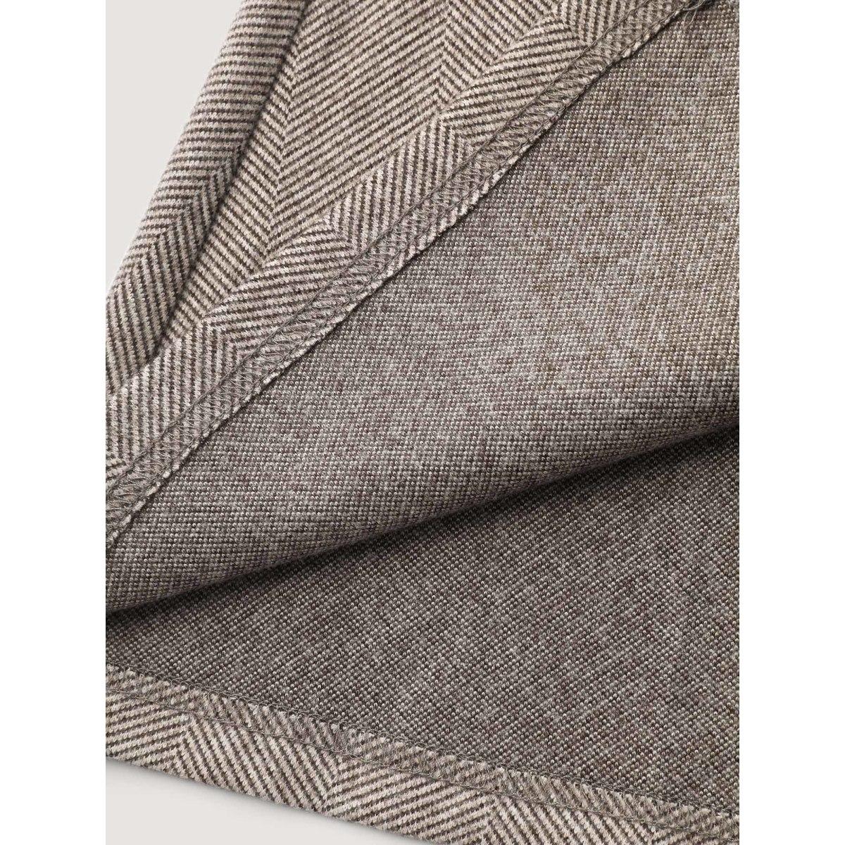 Plus Size Herringbone Pattern Cinched-Waist Jacket Women Multicolor Button Elegant Jackets BloomChic 22-24/3X Product Image