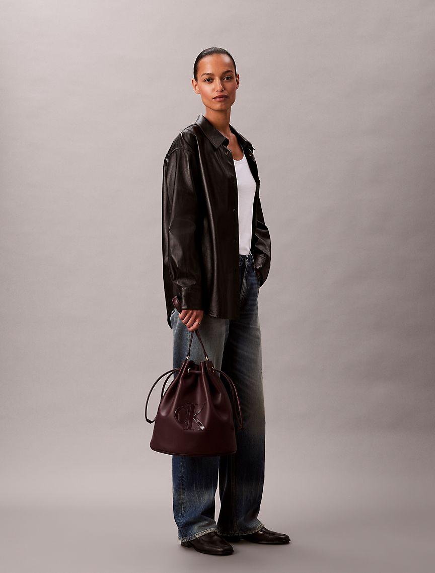 Embossed Monogram Logo Bucket Bag Product Image