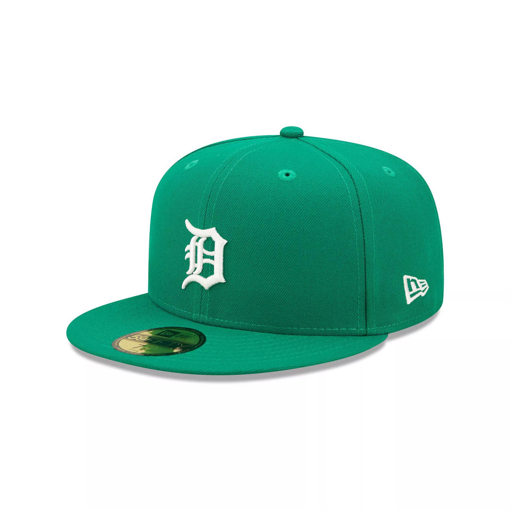 Men's New Era Kelly Green Detroit Tigers Logo White 59FIFTY Fitted Hat, Size: 7 1/4 Product Image