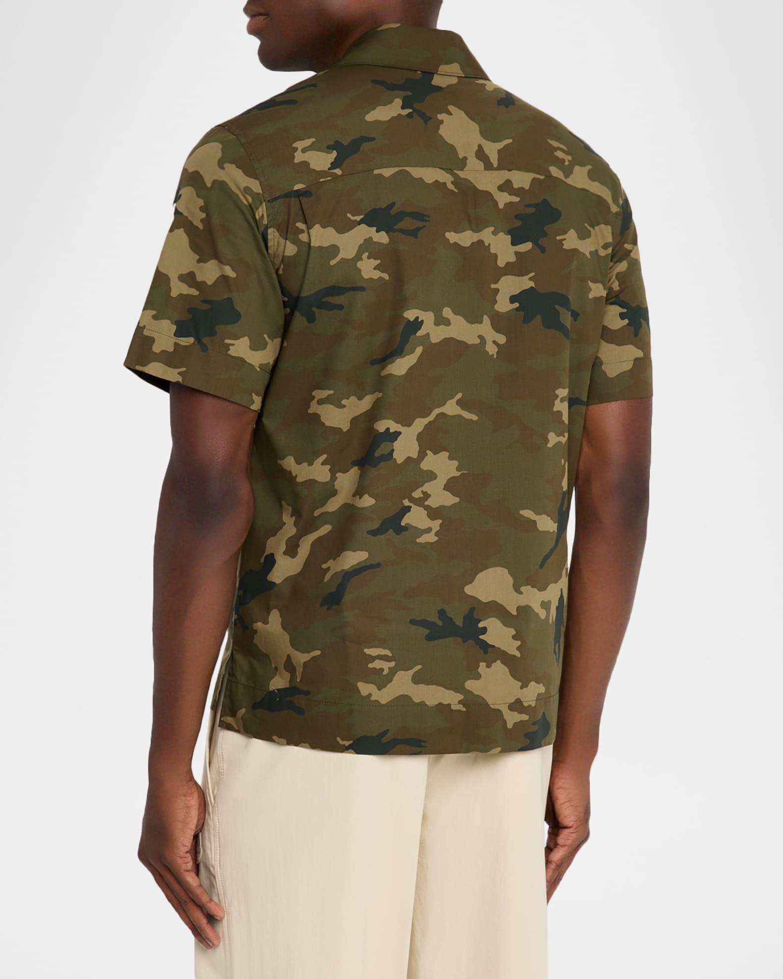 Men's Monogram Camouflage Poplin Camp Shirt Product Image