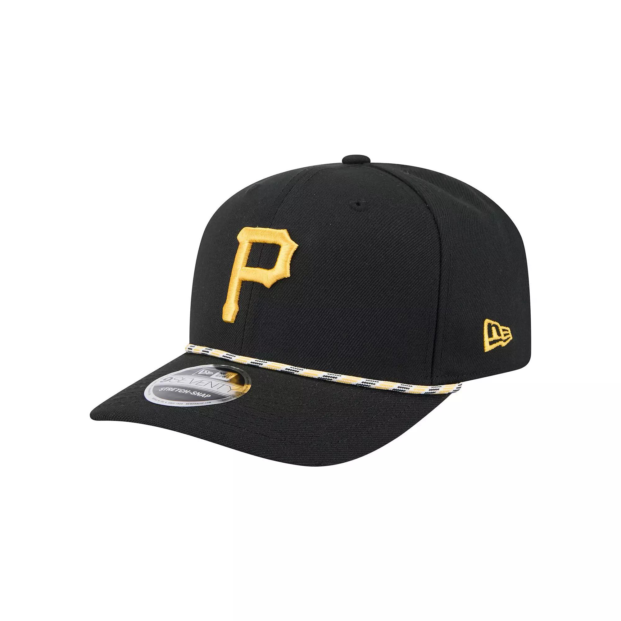 Men's New Era Black Pittsburgh Pirates Multi-Rope 9SEVENTY Stretch-Snap Hat Product Image