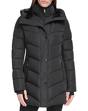 Calvin Klein Faux Fur Trim Puffer Coat Product Image