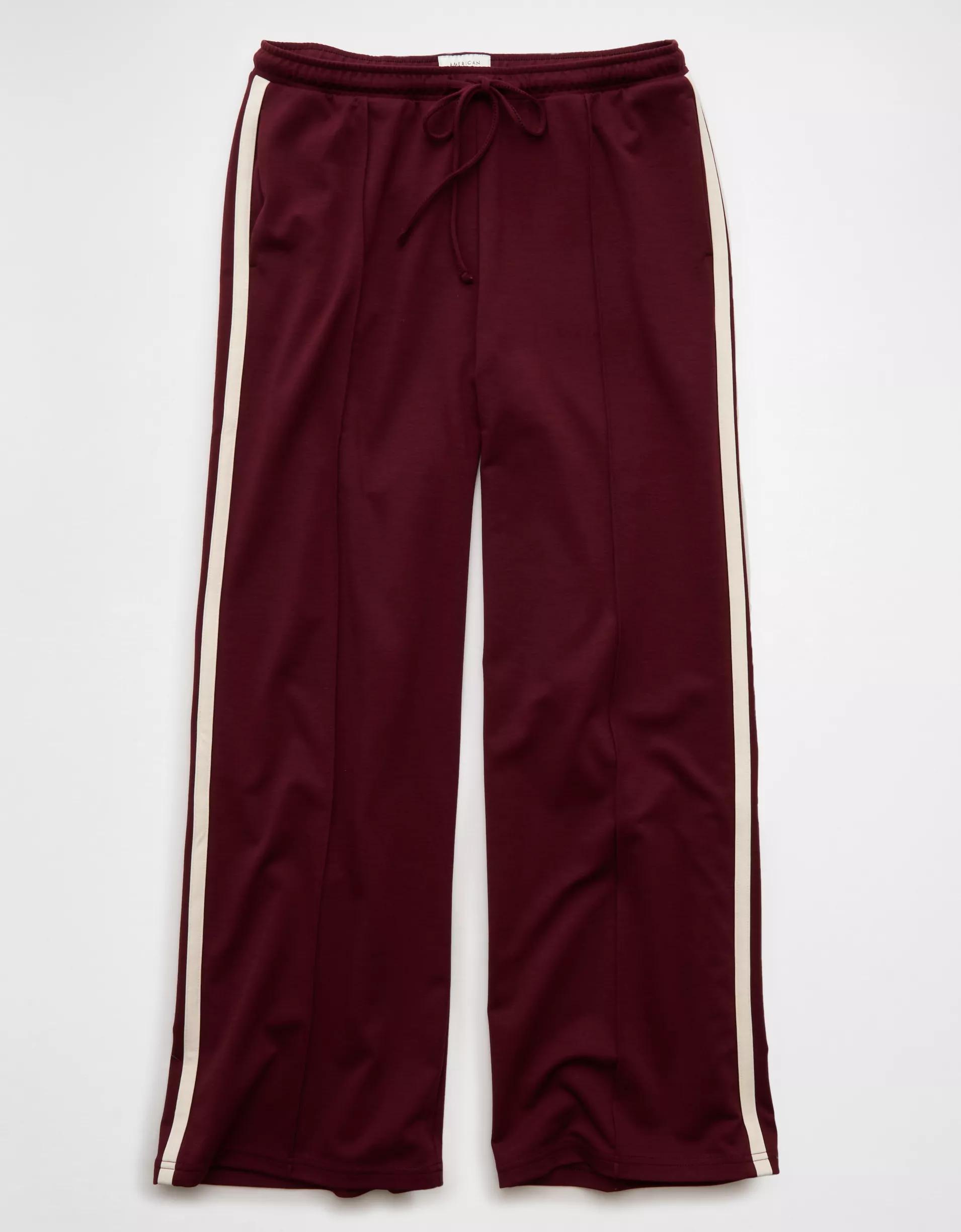 AE Stretch High-Waisted Wide-Leg Track Pant Product Image