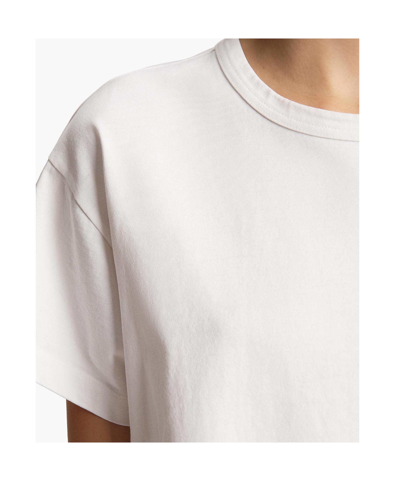 KHAITE Womens White Mae Brand-patch Cotton-jersey T-shirt In Cream Product Image