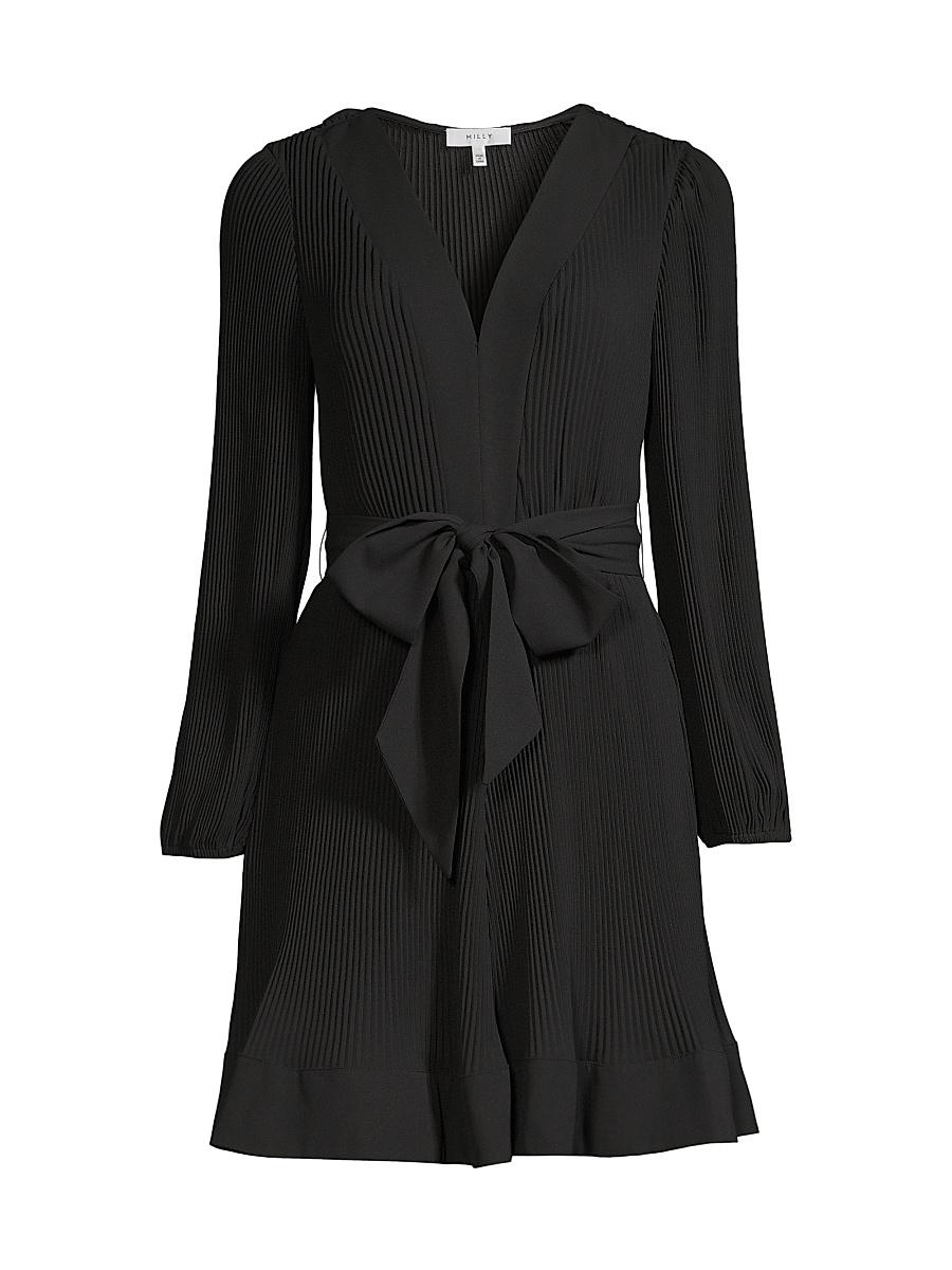 Womens Liv Pleated Belted Minidress Product Image