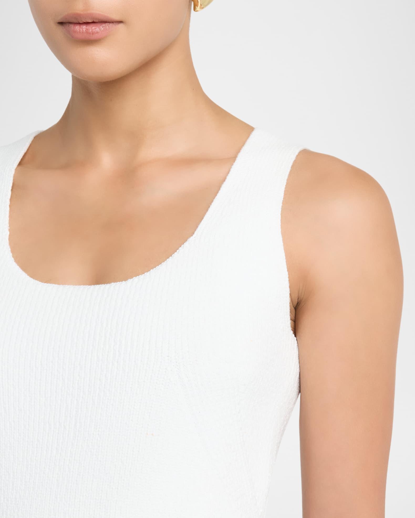 Rib-Knit Scoop-Neck Shell Product Image