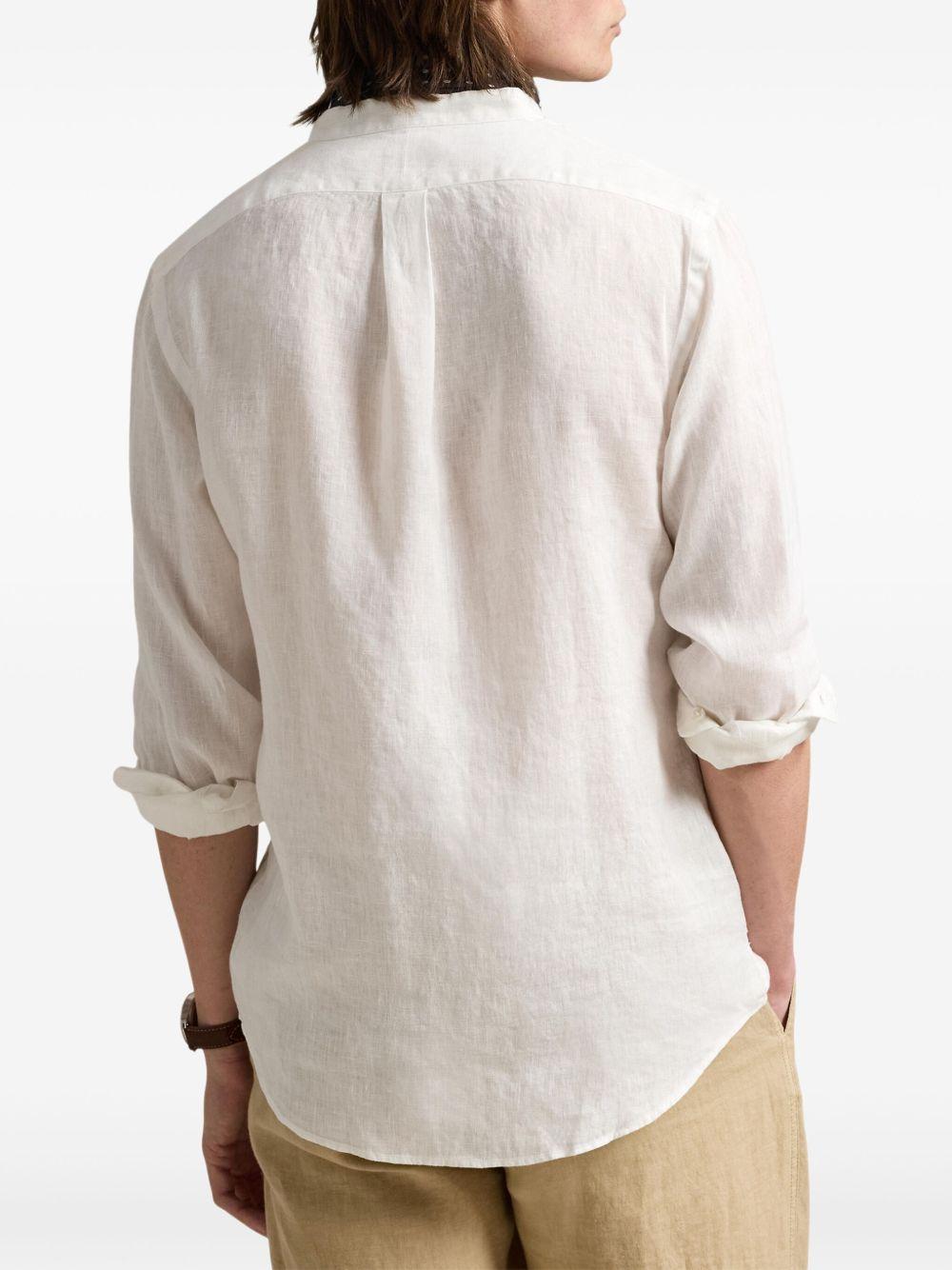 POLO RALPH LAUREN Camicia In Popeline Stretch Slim-fit Shirt In Bianco Product Image