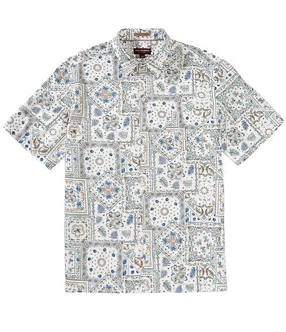Johnston & Murphy Bandana Print Short Sleeve Woven Shirt Product Image