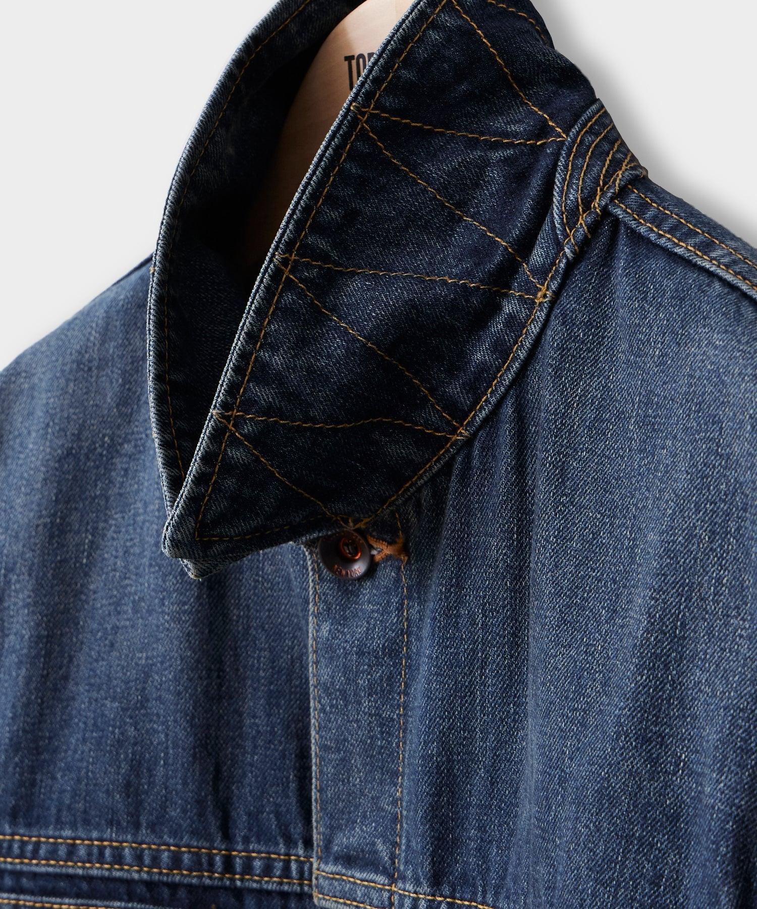 Selvedge Denim Jacket in Medium Wash Product Image