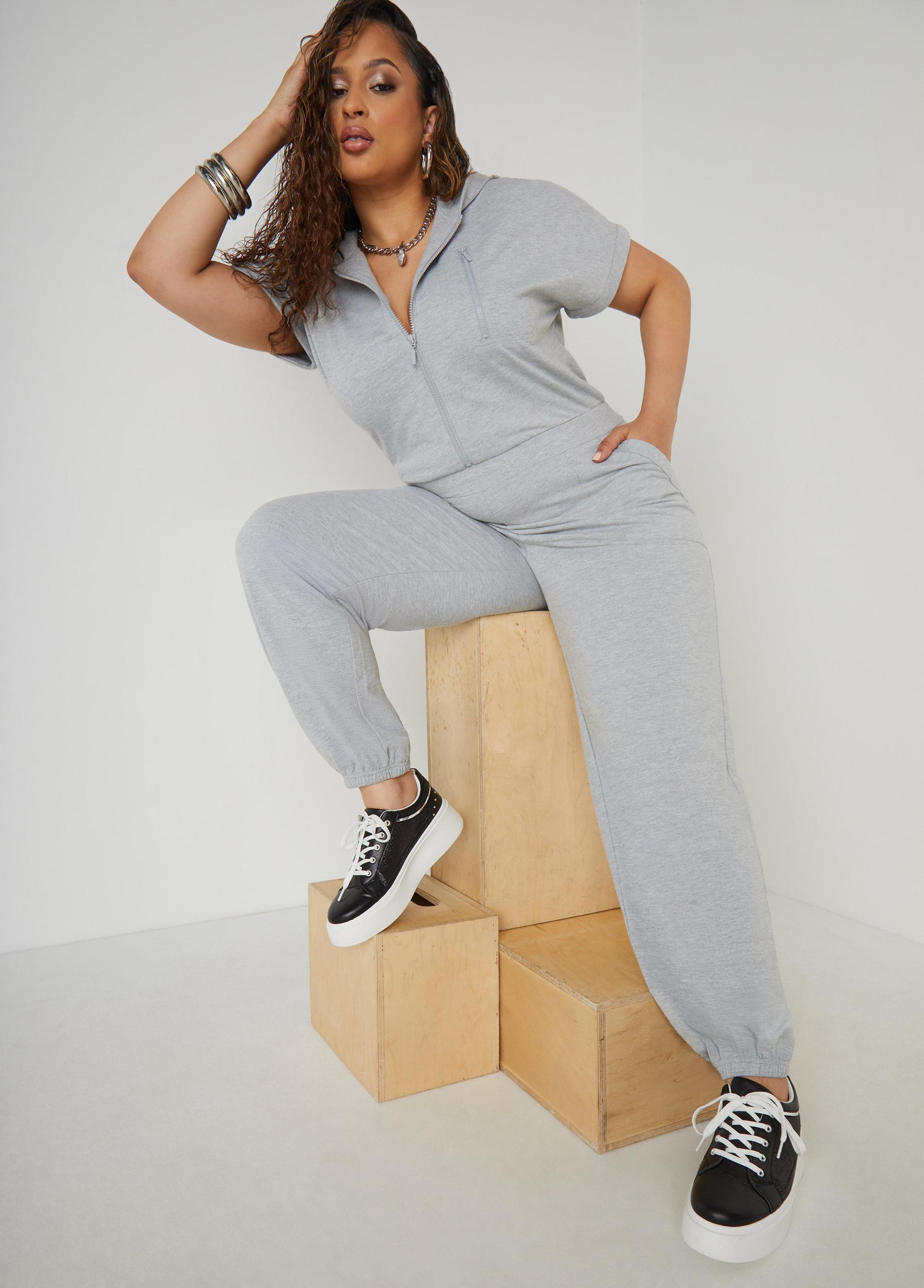 French Terry Joggers Jumpsuit Product Image