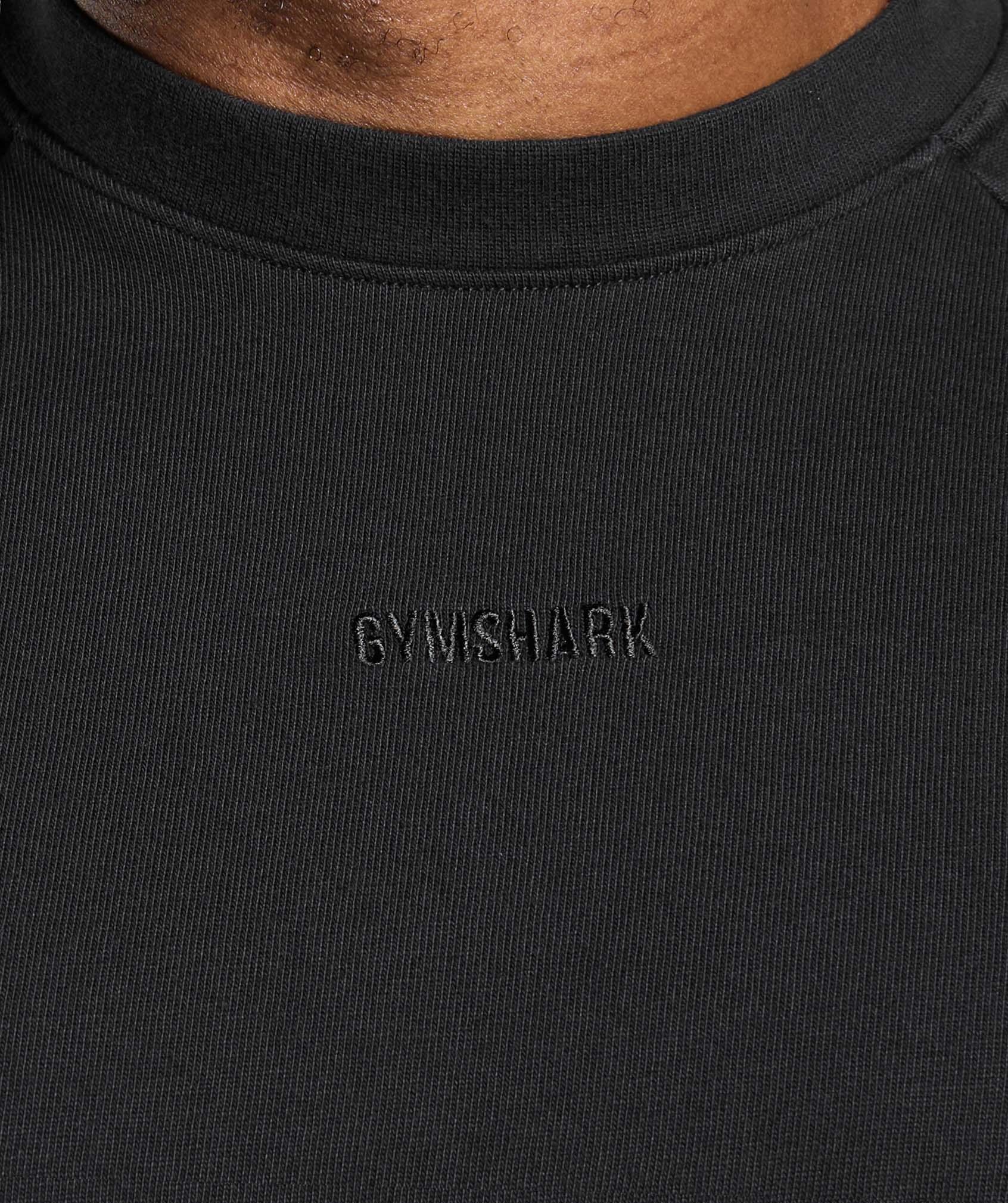 Gymshark Heavyweight Long Sleeve T-Shirt - Black Male Product Image