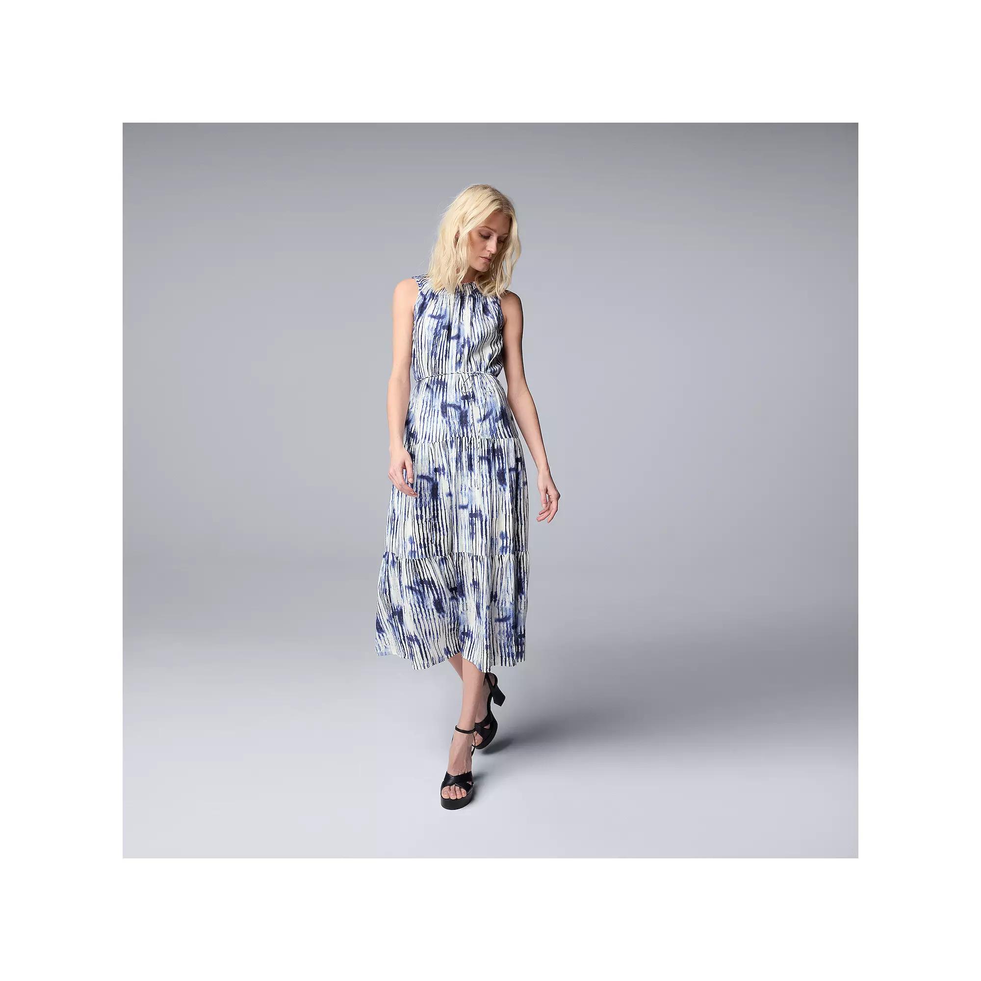 Womens Simply Vera Vera Wang Smocked Maxi Dress Product Image