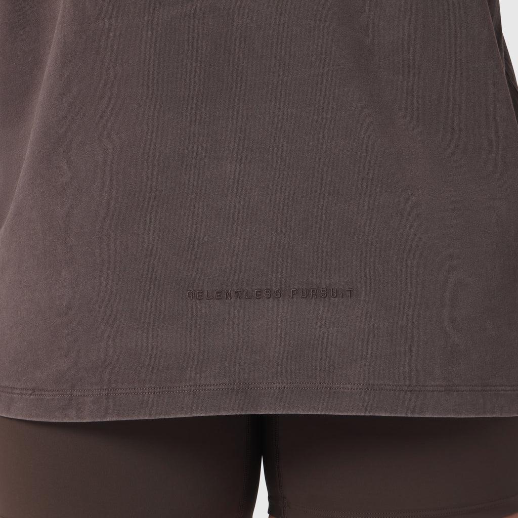 1102. Distressed Relaxed Tee - Dark Earth Product Image