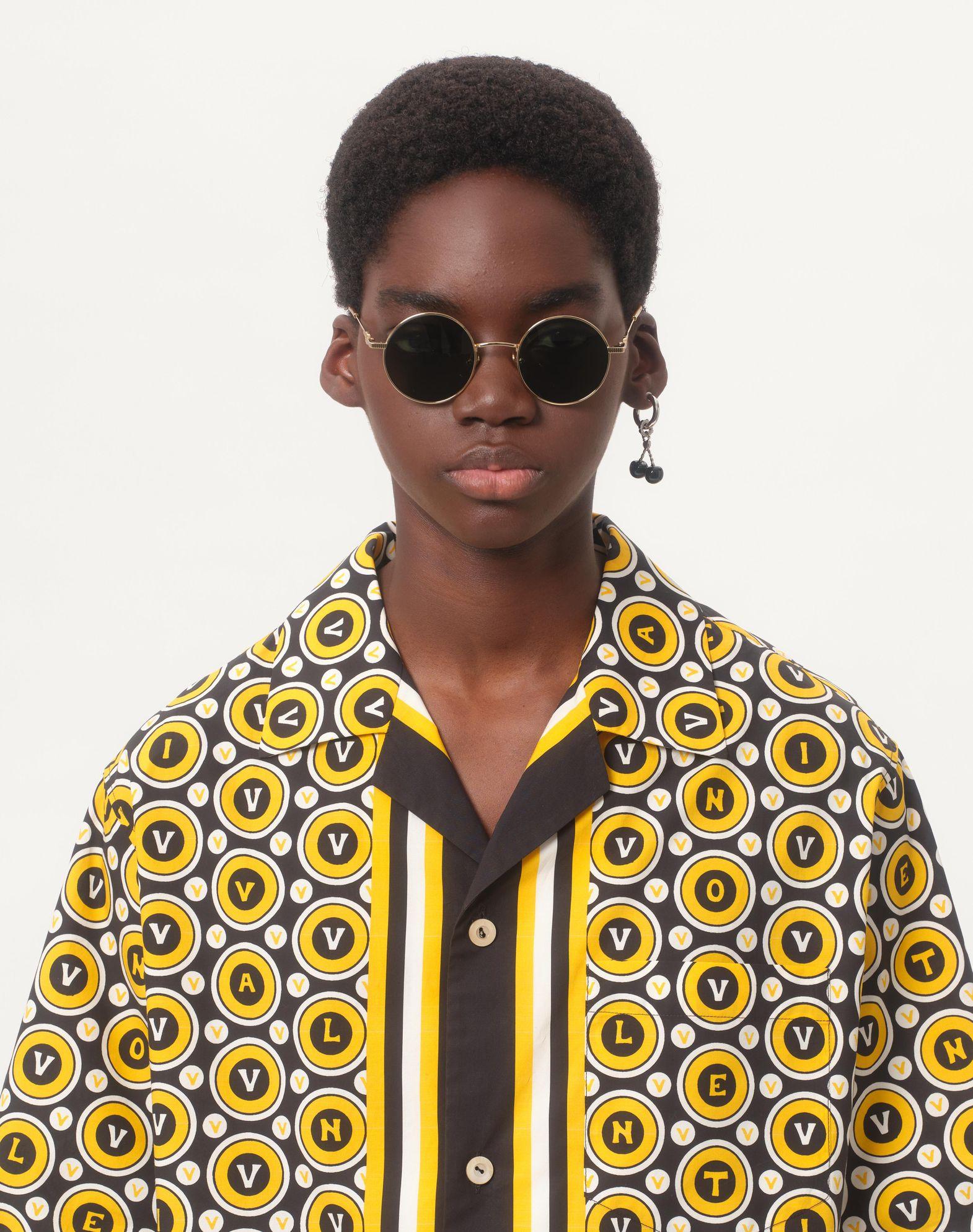 Cotton Poplin Bowling Shirt With Bulles Royales Print Product Image