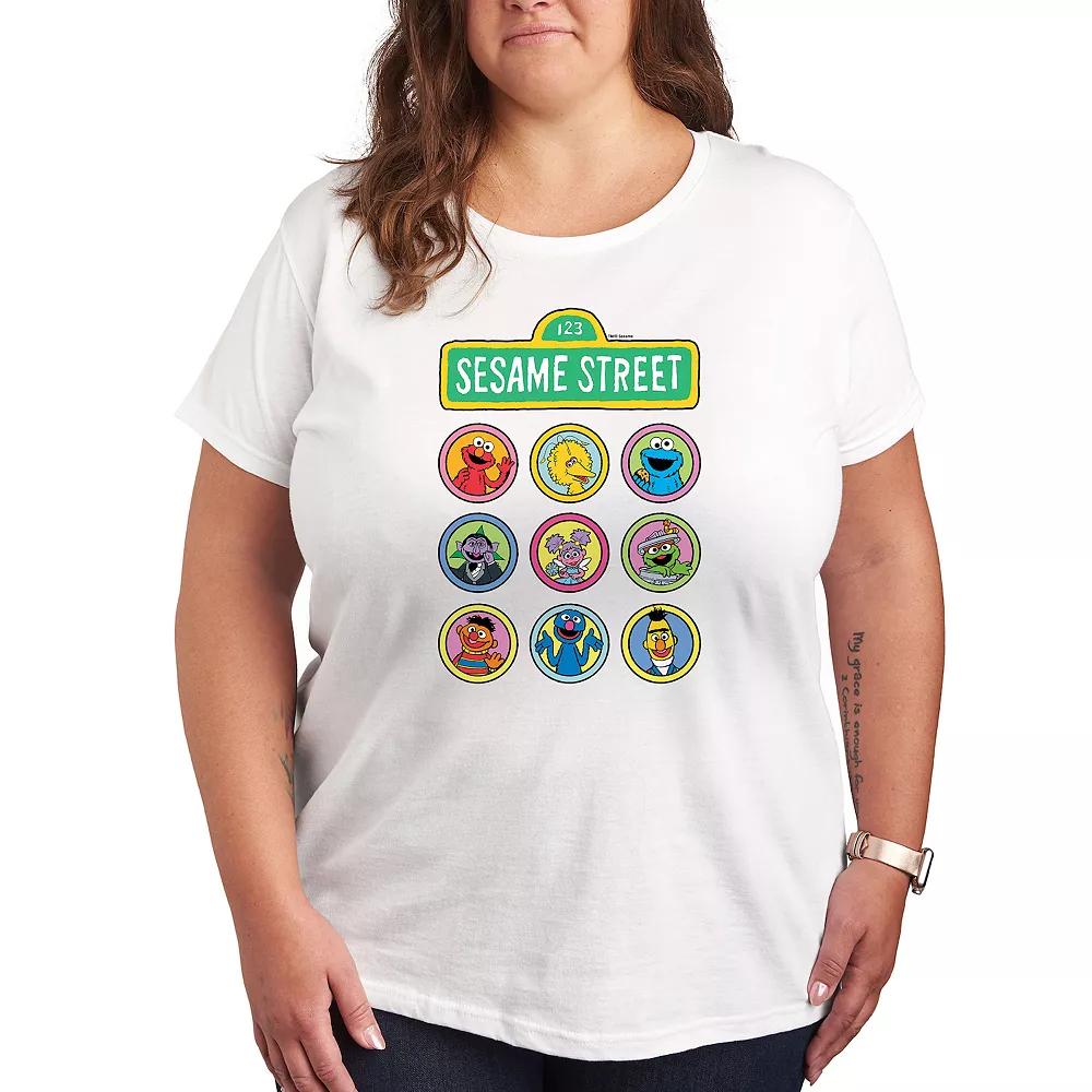 Plus Sesame Street Character Grid Graphic Tee, Women's,  Product Image